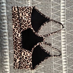 Leopard Mesh Bra. Size Large